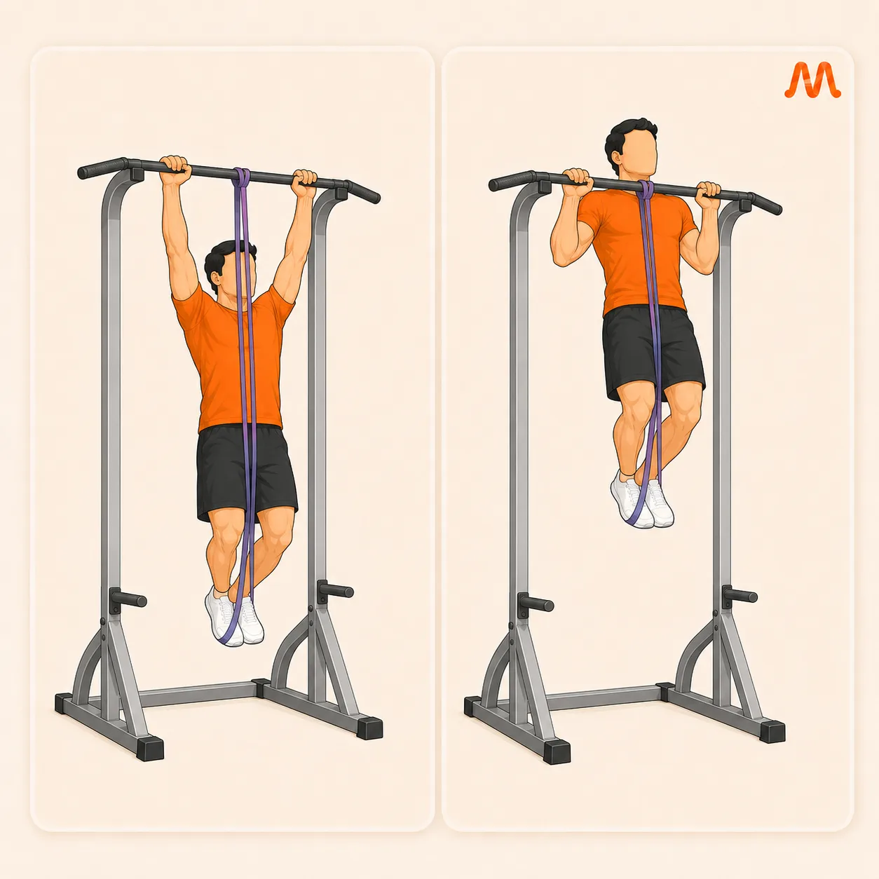Band-Assisted Pull-Up exercise illustration