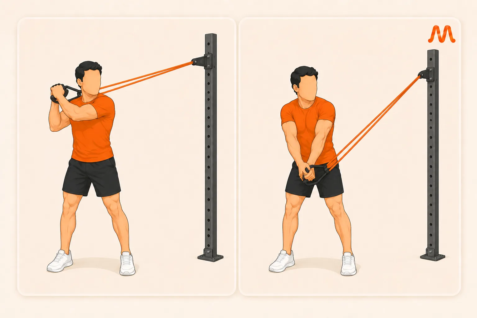 Band Chop / Rotation exercise illustration