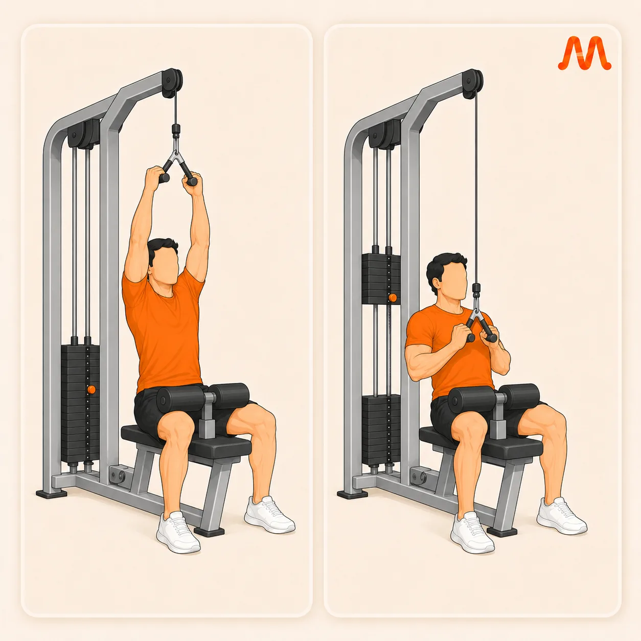 Close-Grip Lat Pulldown exercise illustration