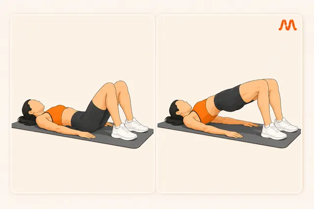 Glute Bridge exercise illustration