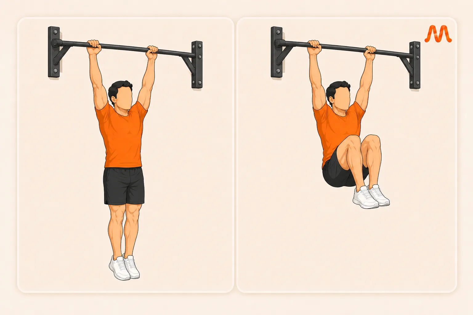 Hanging Knee Raise exercise illustration