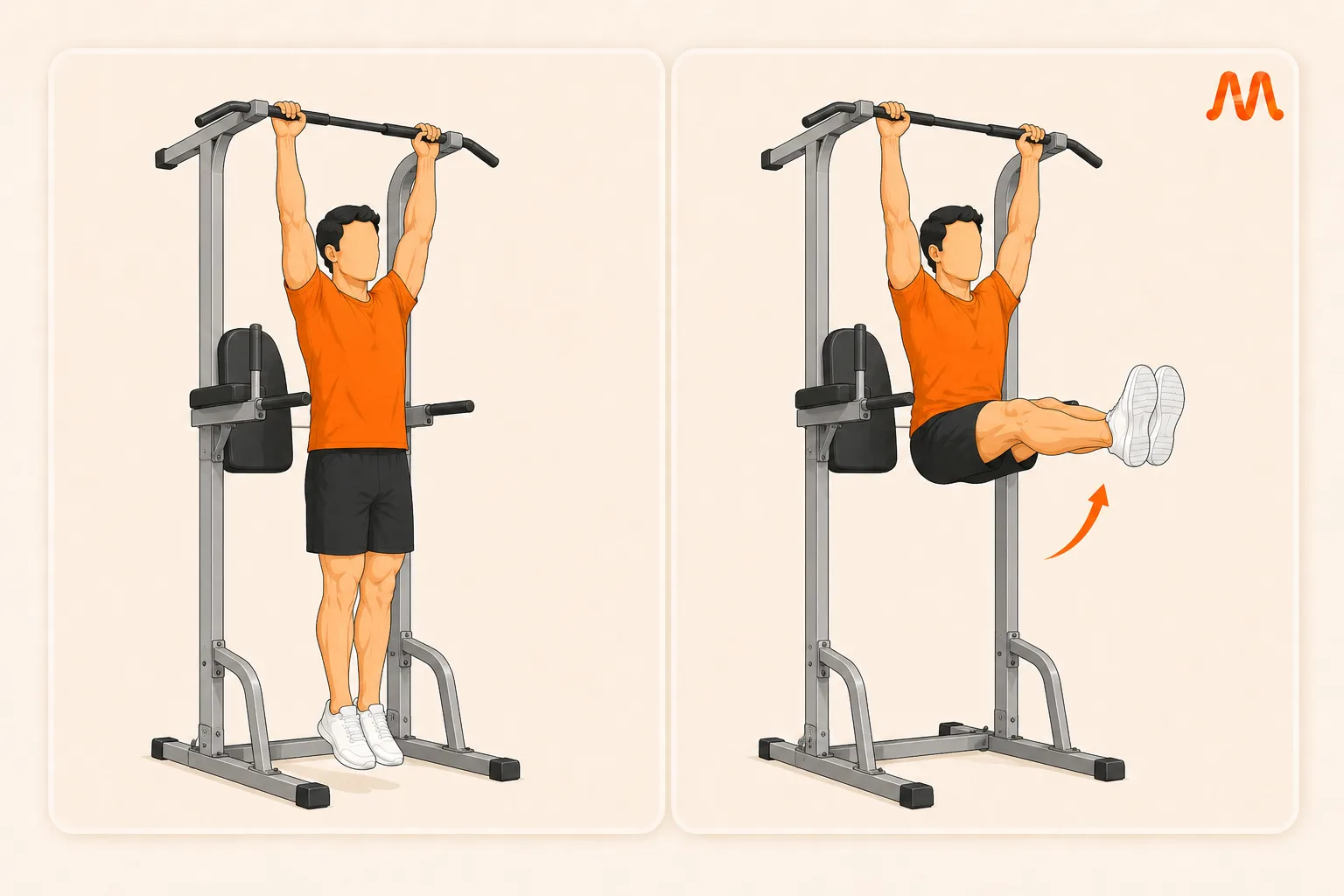 Hanging Leg Raise exercise illustration