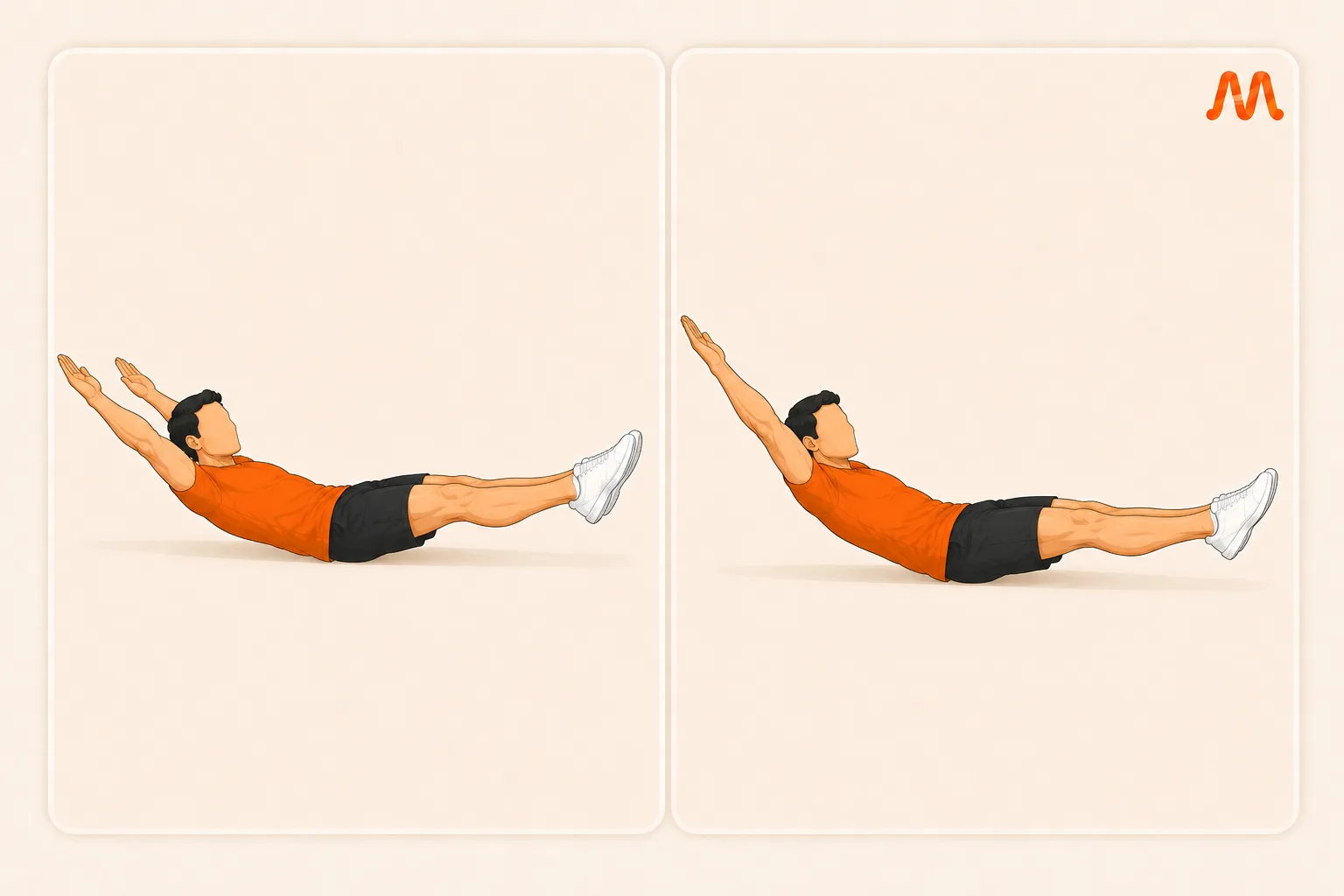 Hollow Hold exercise illustration