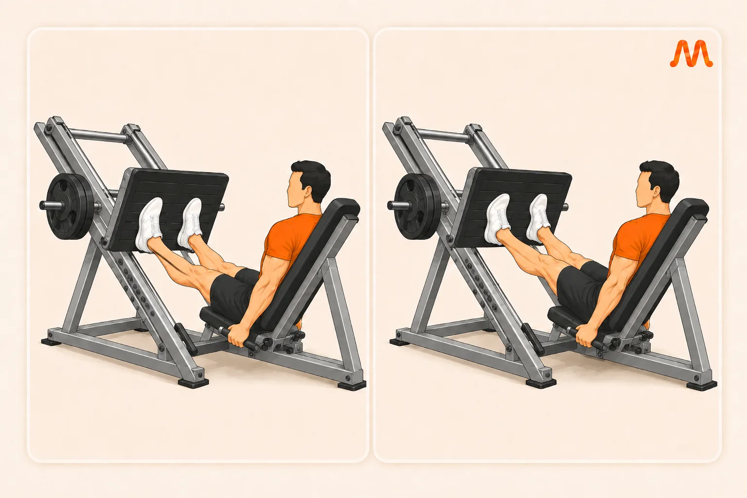 Leg Press Calf Raise exercise illustration