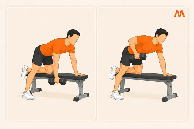 One-Arm Row exercise illustration