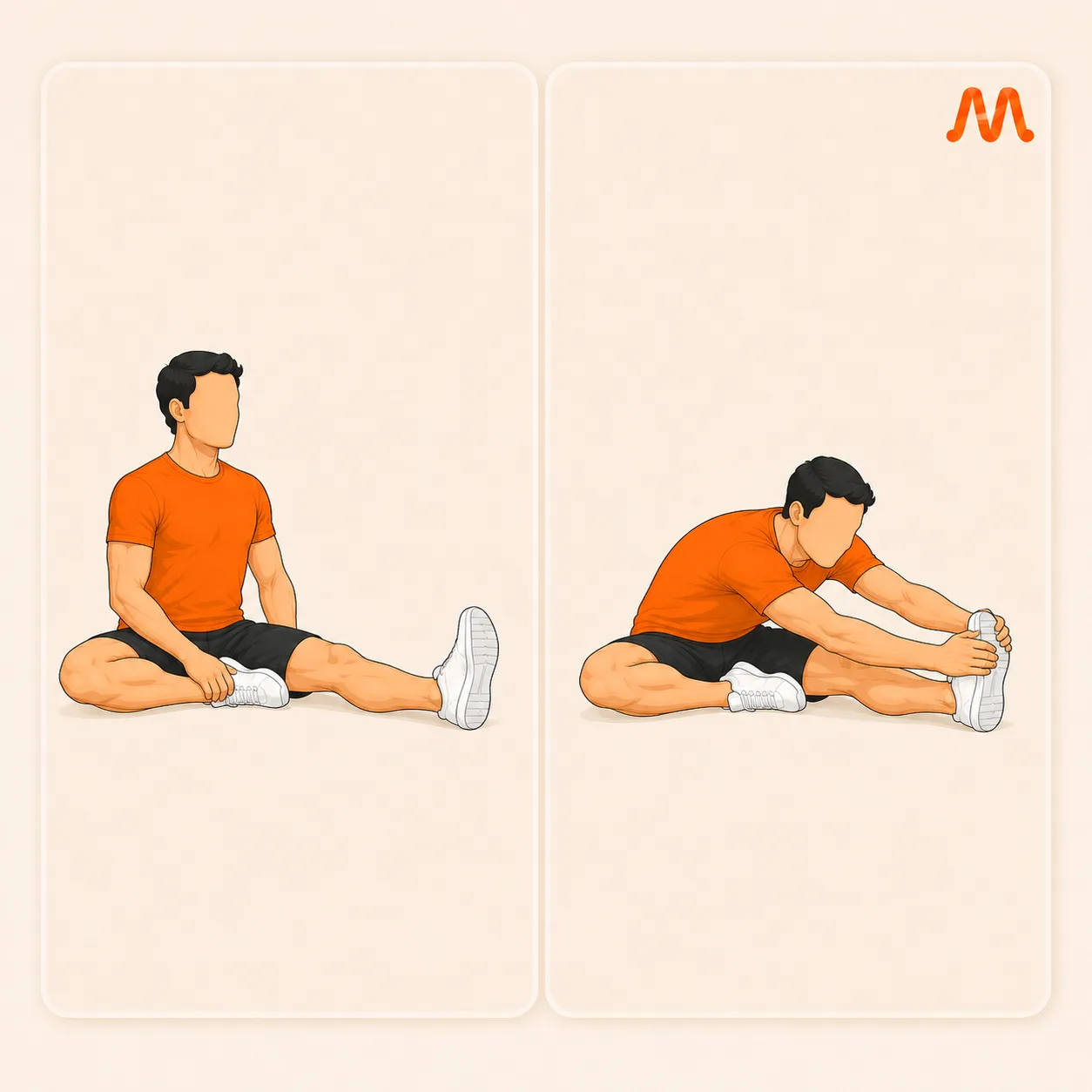Seated Hamstring Stretch exercise illustration