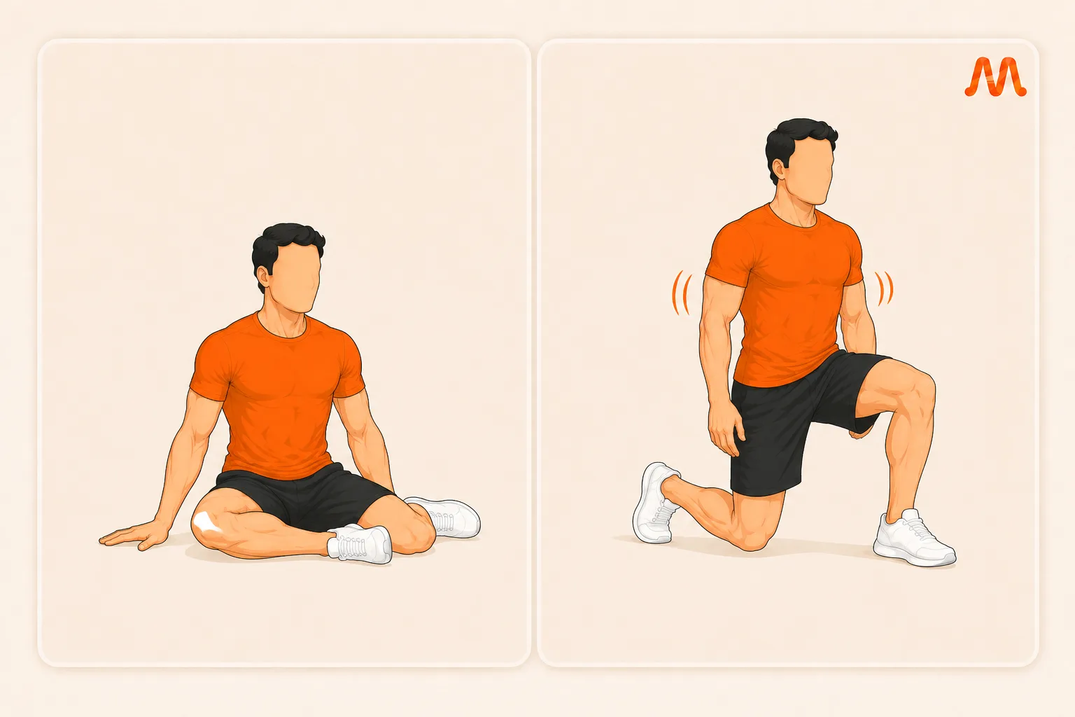 Shin Box Get Up exercise illustration