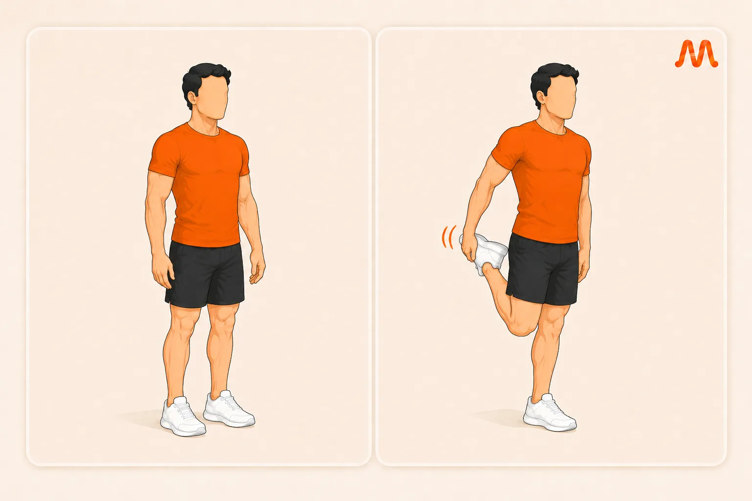 Standing Quad Stretch exercise illustration