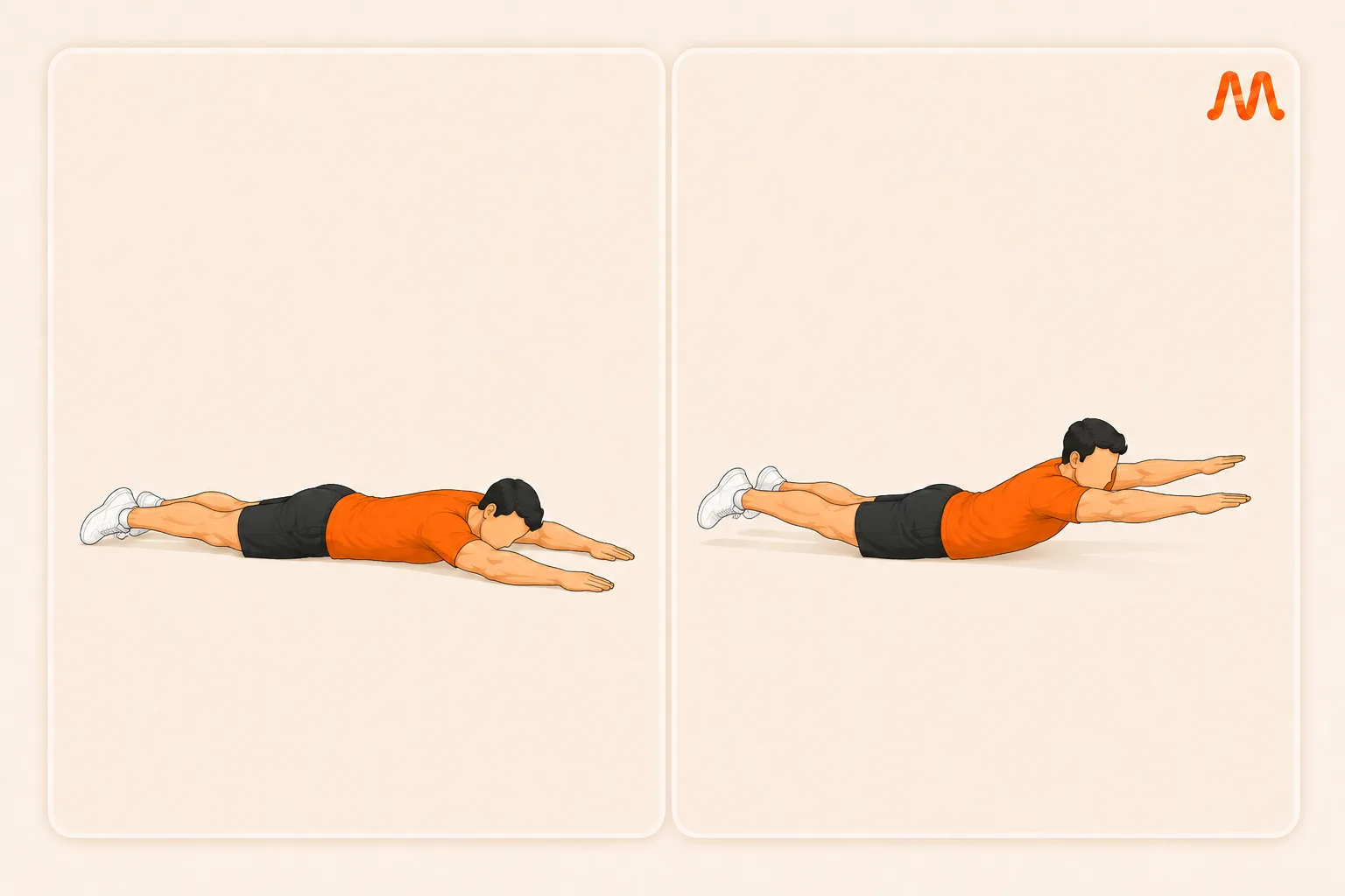 Superman Hold exercise illustration