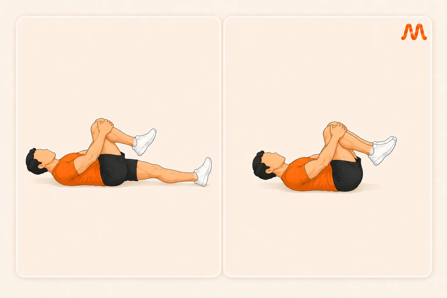 Supine Knee-to-Chest exercise illustration