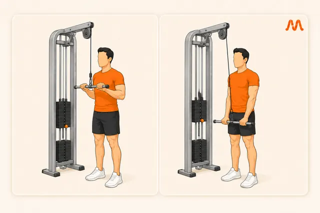 Cable Tricep Pushdown exercise illustration
